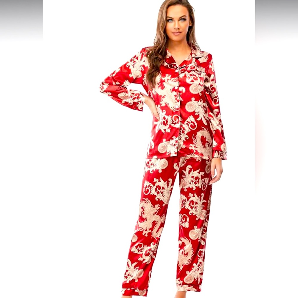 Escalier silk pajama 3 piece set